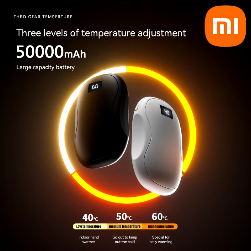 Xiaomi Hand Warmer 50000Mah Large Capacity Hand Warmer Portable Safe and Durable Hand Warmer Winter Warming Supplies